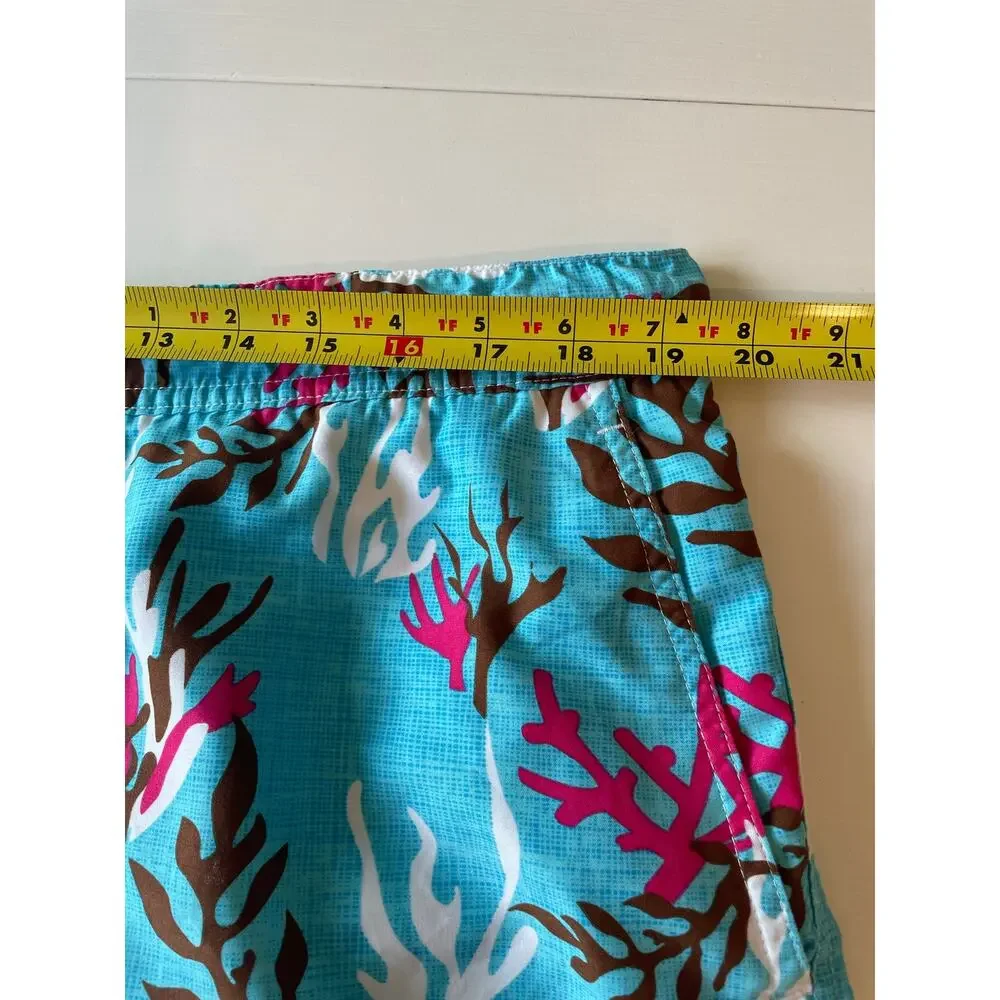 Peter Millar Swim Trunks Shorts Men's Size M Drawstring Lined Coral Seaweed